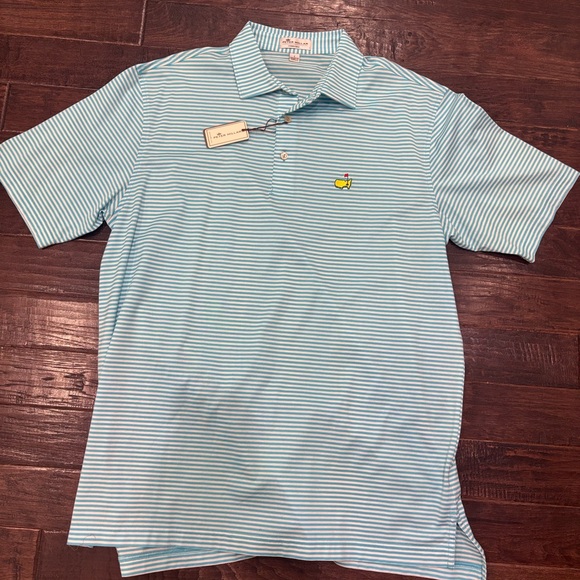 Masters BRAND NEW Peter Millar Striped Collared Shirt